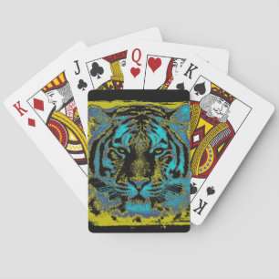 Tiger Face Close-Up 12 Playing Cards
