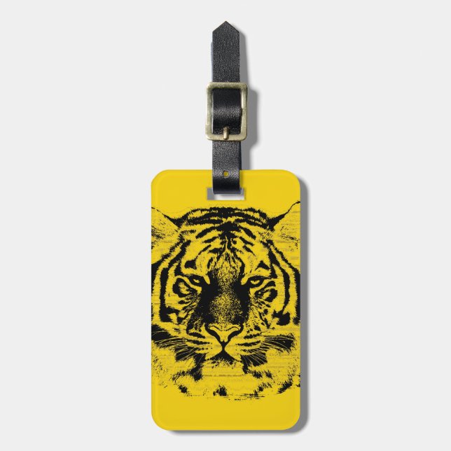 Tiger Face Close-Up 6 Luggage Tag (Front Vertical)