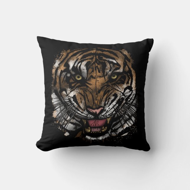 Tiger Face Cushion (Front)