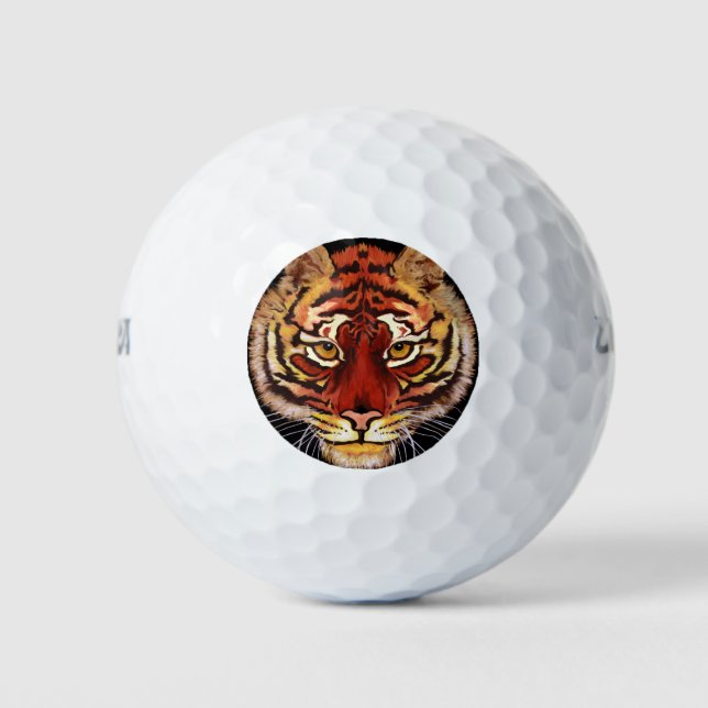 Tiger Face Golf Balls (Front)