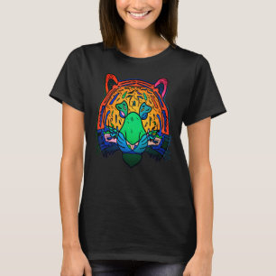 Tiger face head big cats predator imprint with wil T-Shirt