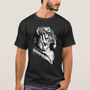 Tiger face head big cats predator imprint with wil T-Shirt