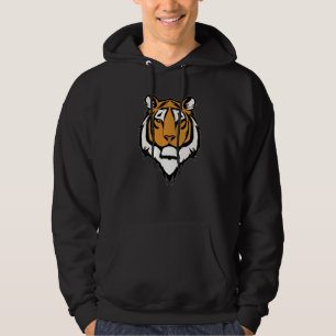 Tiger Face Head Big Cats Print Predator Motif 2 Hoodie