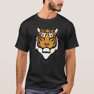 Tiger Face Head Big Cats Print Predator Motif  2 T-Shirt