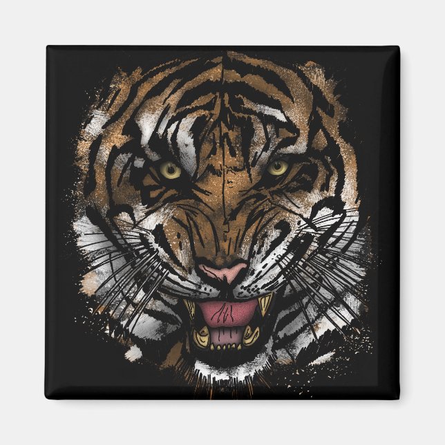 Tiger Face Magnet (Front)
