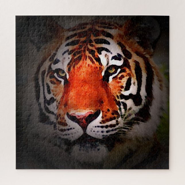 Tiger Face Motivational Artwork Jigsaw Puzzle (Vertical)