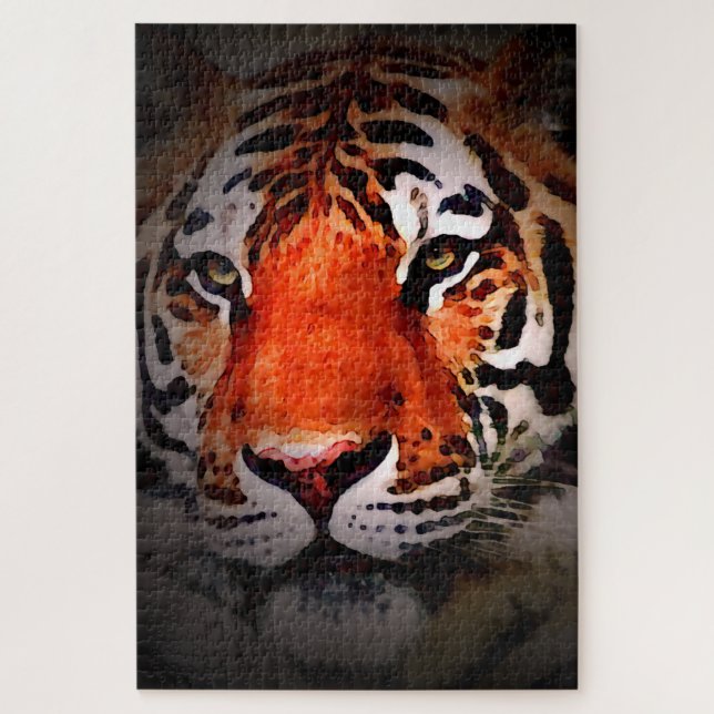 Tiger Face Motivational Artwork Jigsaw Puzzle (Vertical)