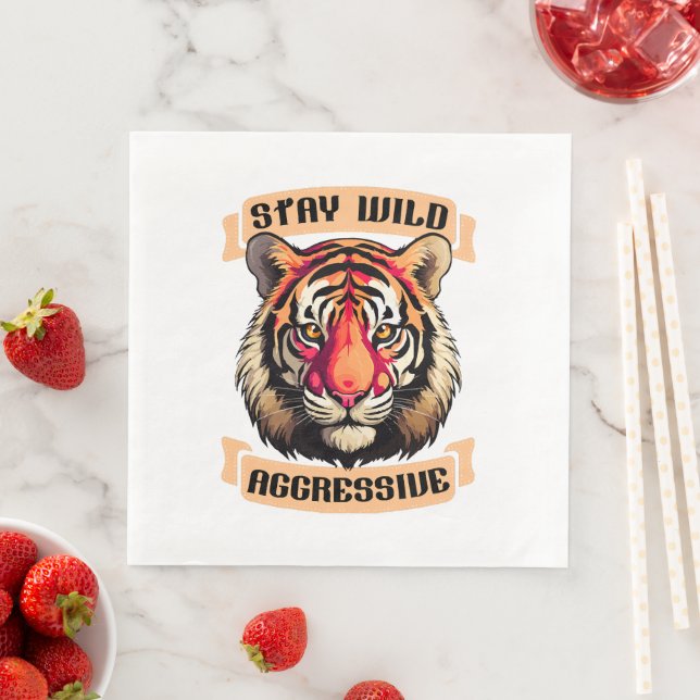 TIGER FACE NAPKIN (Insitu)