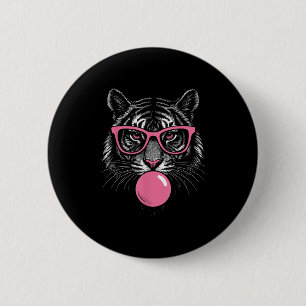 Tiger Face Nk Sungles Wild Animal Jungle Women Gir 6 Cm Round Badge