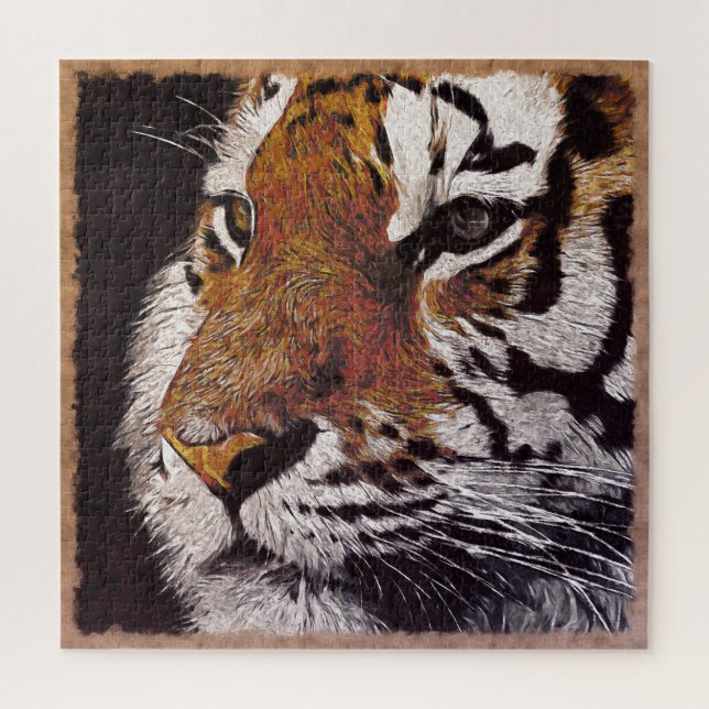 Tiger Face Painting Jigsaw Puzzle (Vertical)