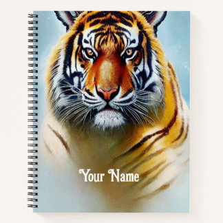 Tiger Face Painting - Striking Wildlife Artwork Notebook