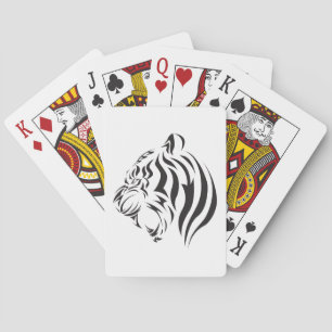 Tiger Face Playing Cards