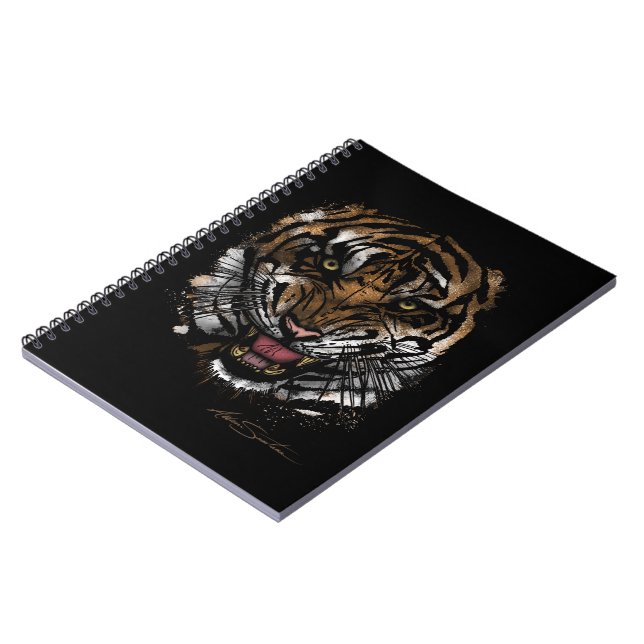 Tiger Face (Signature Design) Notebook (Left Side)