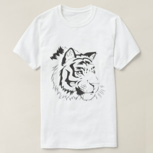 Tiger Face Silhouette T-Shirt
