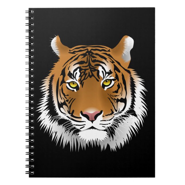 Tiger Face Spiral Photo Notebook (Front)