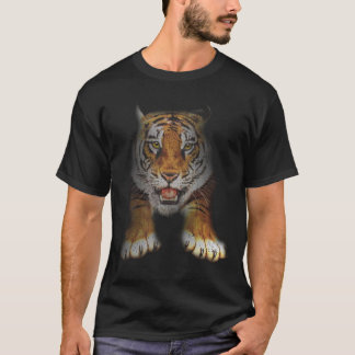 Tiger Face Tiger Head Face Vintage Wild Cat Lover T-Shirt