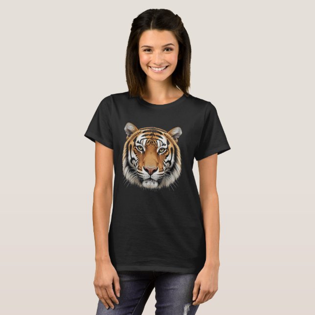Tiger Face Women's Basic T-Shirt (Front Full)