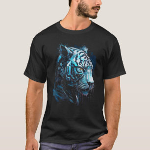 Tiger Fantasy Artwork Robot Animal Motif Tiger 7 T-Shirt