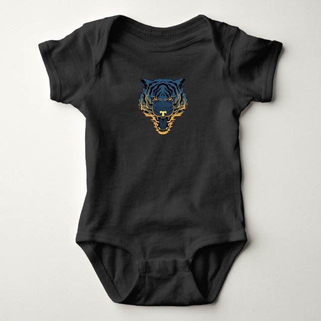 Tiger Fire Baby Bodysuit (Front)