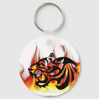 Tiger Fire Key Ring