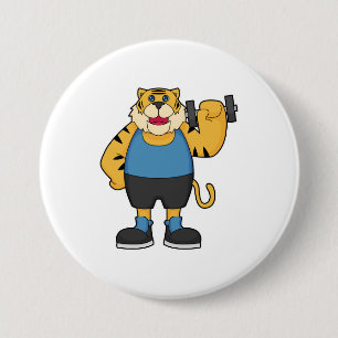 Tiger Fitness Dumbbell 7.5 Cm Round Badge