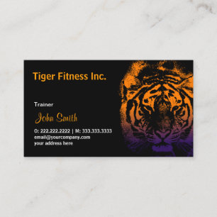 Tiger Fitness/Workout dark business card