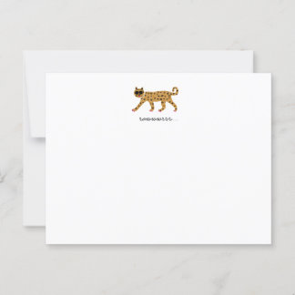 Tiger Flat Notecard Postcard