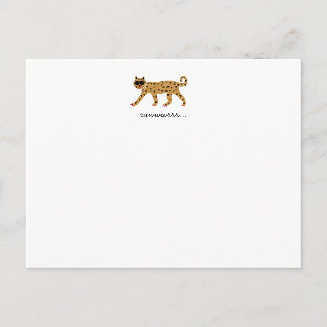 Tiger Flat Notecard Postcard (Front)