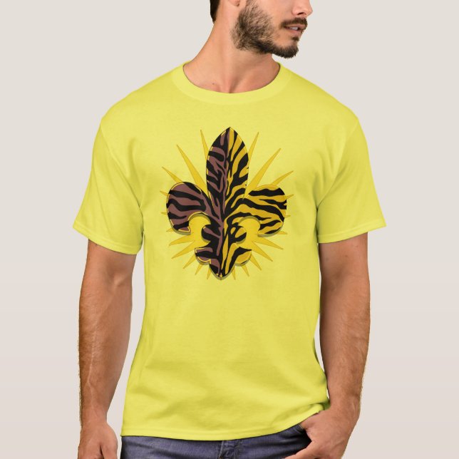 Tiger Fleur de lis Apparel T-Shirt (Front)