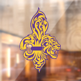 Tiger Fleur De Lis Window Decal