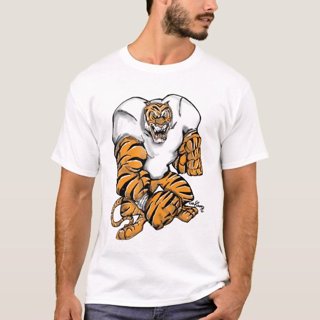 tiger football design T-Shirt (Front)