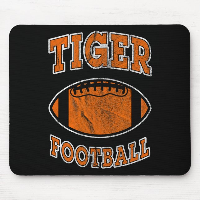 Tiger Football Vintage Distressed  Mouse Pad (Front)