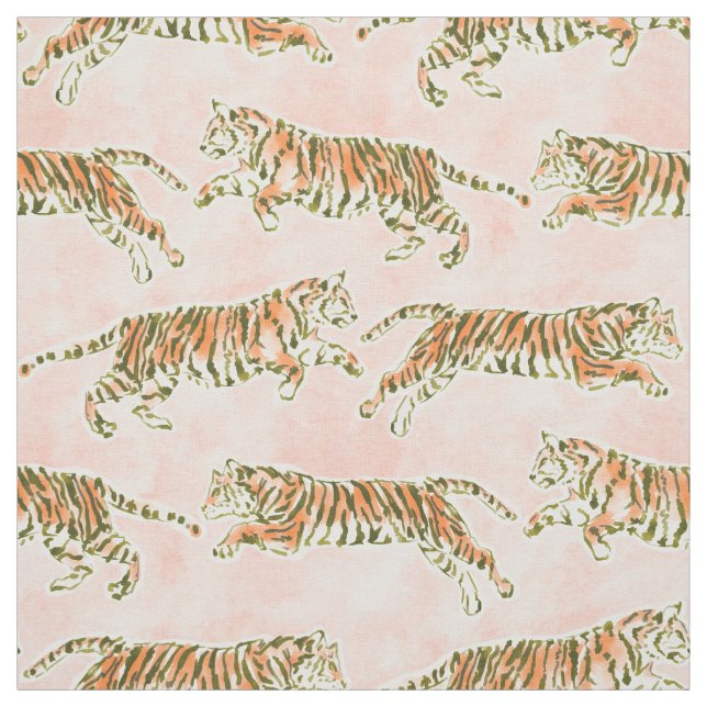 TIGER FORCE Blush Safari Fabric (Swatch)