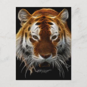 Tiger Fractal Postcard