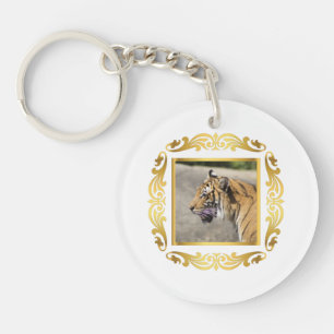 Tiger Framed Key Ring