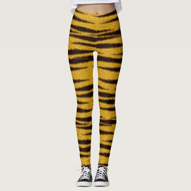 Tiger Fur Effect Leggings (Front)