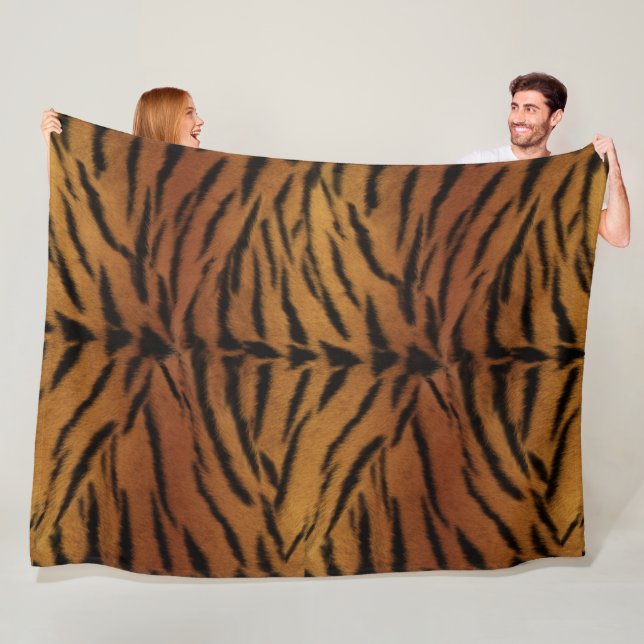 Tiger Fur Fleece Blanket (In Situ)
