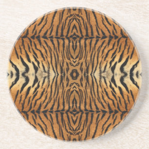 Tiger fur pattern coaster