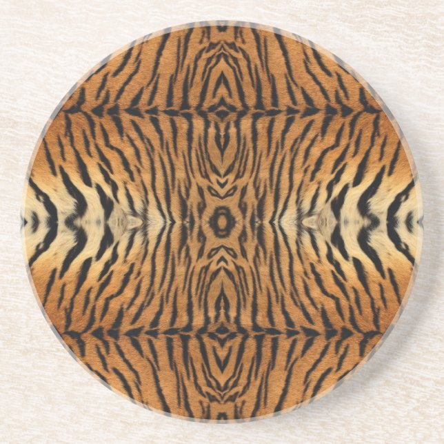 Tiger fur pattern coaster (Front)