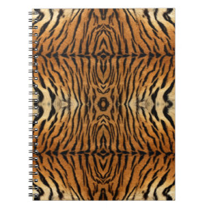 Tiger fur pattern spiral notebook