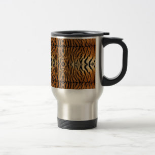Tiger fur pattern travel mug