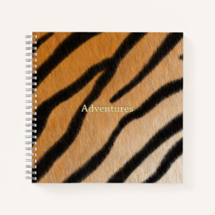 Tiger Fur Realistic Animal Print Personalized Notebook
