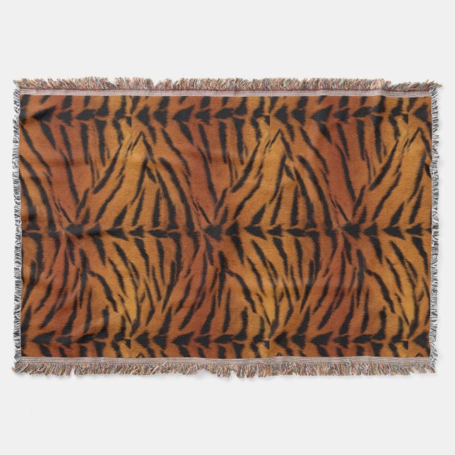 Tiger Fur Throw Blanket (Front)