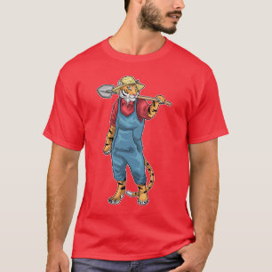 Tiger Gardener Shovel Garden T-Shirt