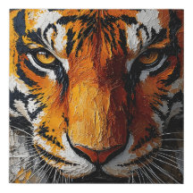 Tiger Gaze Wall Art Canvas Print