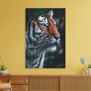 Tiger Gift Wrap – Fierce Elegance for Bold Occasio Canvas Print