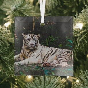Tiger Glass Tree Decoration
