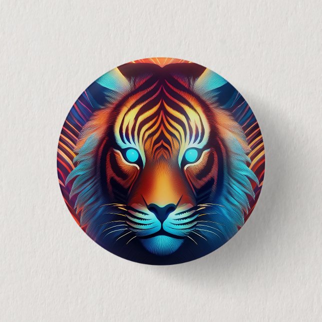 Tiger Glow! 3 Cm Round Badge (Front)