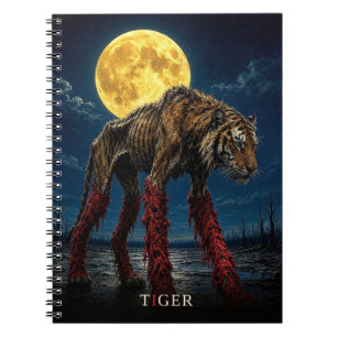 Tiger Glowing Legs gothic Surreal Notebook