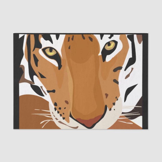 Tiger Graphic Decoupage Tissue Paper (Front)